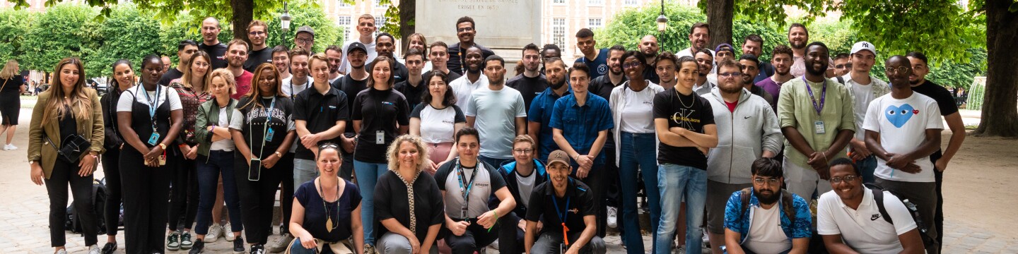 2021 cohort group photo in Paris Marais